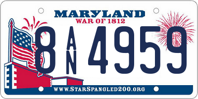 MD license plate 8AN4959