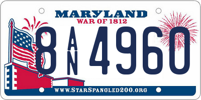 MD license plate 8AN4960