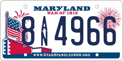 MD license plate 8AN4966