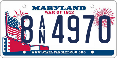 MD license plate 8AN4970