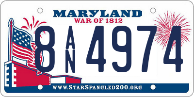 MD license plate 8AN4974