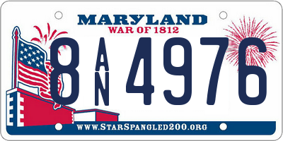 MD license plate 8AN4976