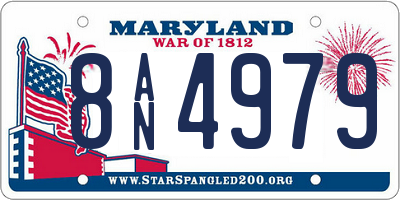 MD license plate 8AN4979