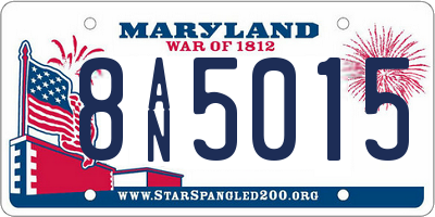 MD license plate 8AN5015