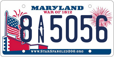 MD license plate 8AN5056