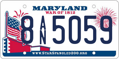 MD license plate 8AN5059