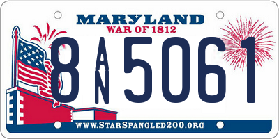 MD license plate 8AN5061