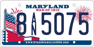 MD license plate 8AN5075