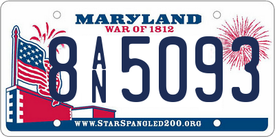 MD license plate 8AN5093