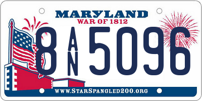 MD license plate 8AN5096