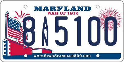 MD license plate 8AN5100
