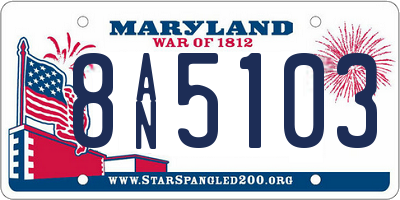 MD license plate 8AN5103
