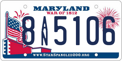 MD license plate 8AN5106