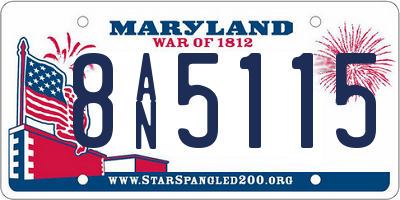 MD license plate 8AN5115