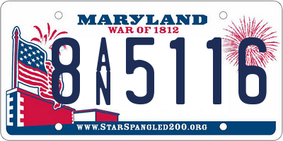 MD license plate 8AN5116