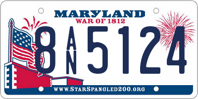 MD license plate 8AN5124