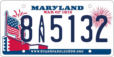 MD license plate 8AN5132