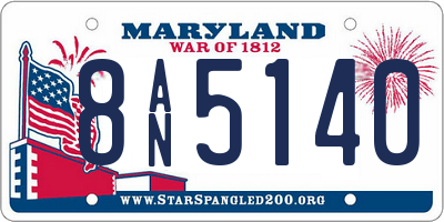 MD license plate 8AN5140