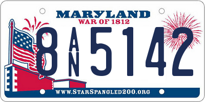 MD license plate 8AN5142