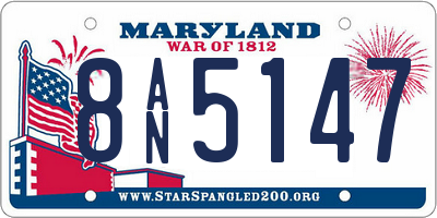 MD license plate 8AN5147