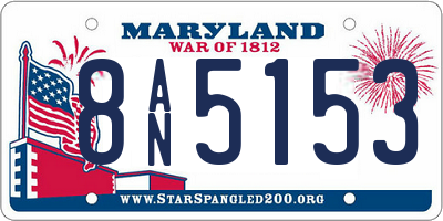MD license plate 8AN5153