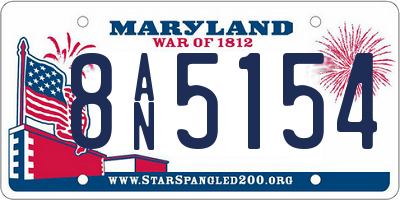 MD license plate 8AN5154
