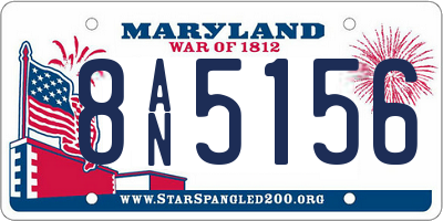 MD license plate 8AN5156