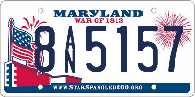 MD license plate 8AN5157