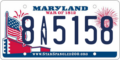 MD license plate 8AN5158