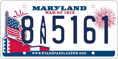 MD license plate 8AN5161