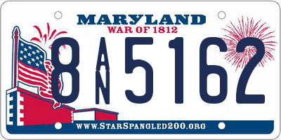MD license plate 8AN5162
