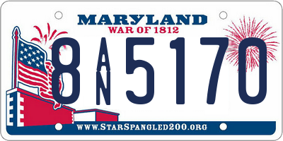 MD license plate 8AN5170