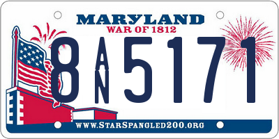 MD license plate 8AN5171