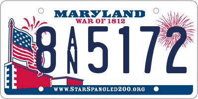 MD license plate 8AN5172