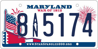 MD license plate 8AN5174
