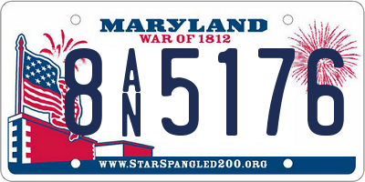 MD license plate 8AN5176