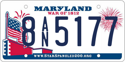 MD license plate 8AN5177