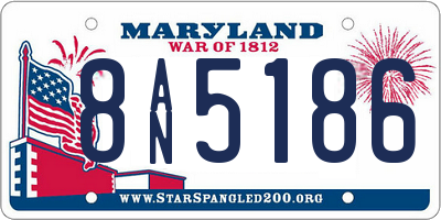 MD license plate 8AN5186