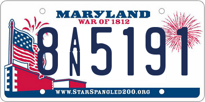 MD license plate 8AN5191