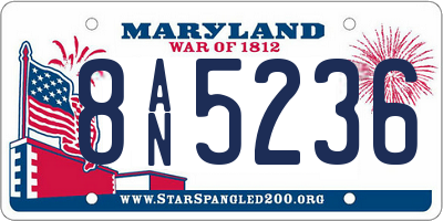 MD license plate 8AN5236