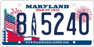 MD license plate 8AN5240