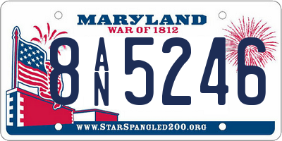 MD license plate 8AN5246