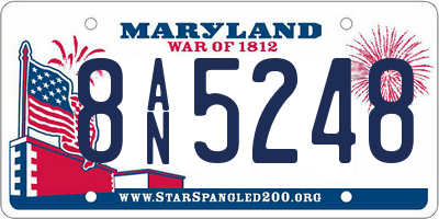 MD license plate 8AN5248