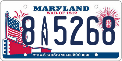 MD license plate 8AN5268