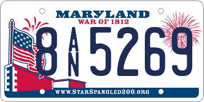 MD license plate 8AN5269