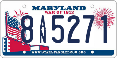 MD license plate 8AN5271