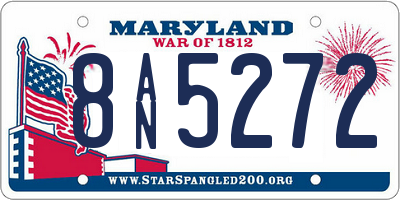 MD license plate 8AN5272