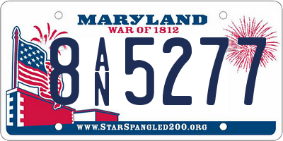 MD license plate 8AN5277