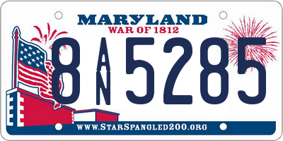 MD license plate 8AN5285
