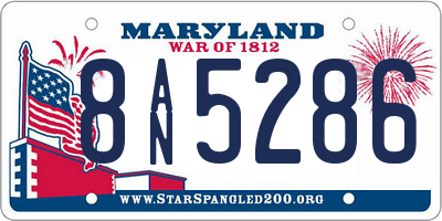MD license plate 8AN5286